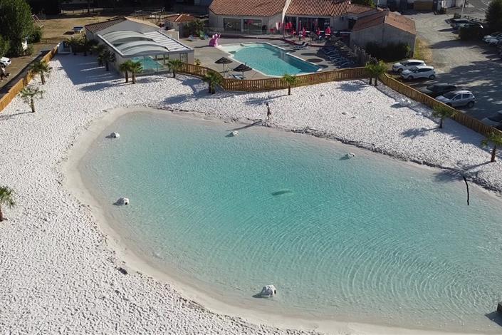Aerial view of the lagoon - Camping Le Bois Joli