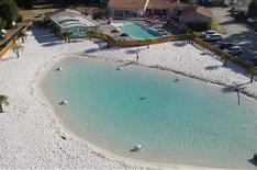 Aerial view of the lagoon - Camping Le Bois Joli